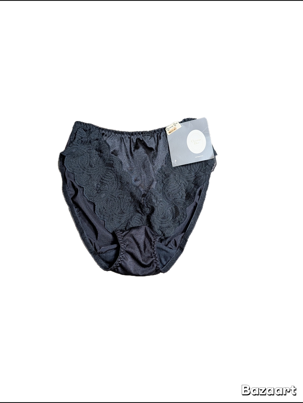 NWT Vintage Christian Dior  Black Lace-Front Briefs